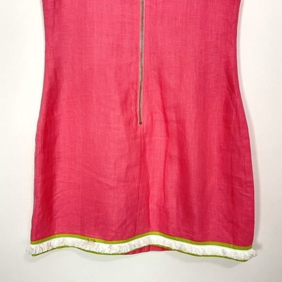 Sail To Sable Pink Linen Fringe Dress - Picture 7 of 9